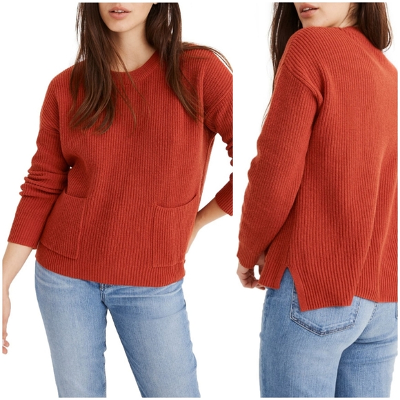 Madewell NWT Patch Pocket Oversized Sweater - Picture 3 of 8